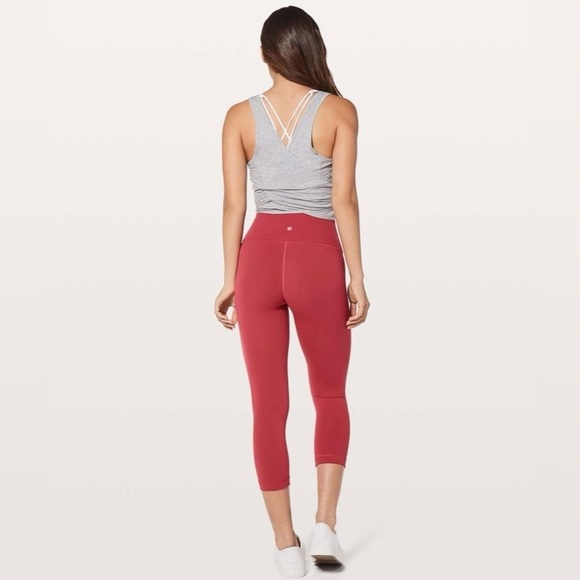 lululemon athletica Pants - Lululemon Wunder Under Crop Legging Pant 21” Vintage Rose Size 4 – Like New